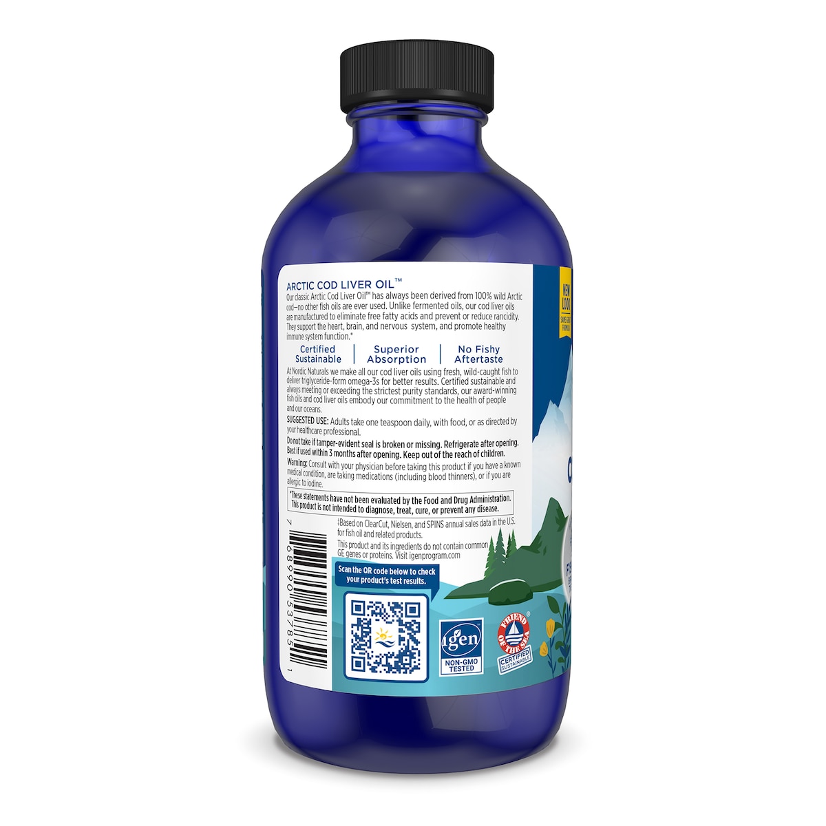 Nordic Naturals Arctic Cod Liver Oil Plain 237ml