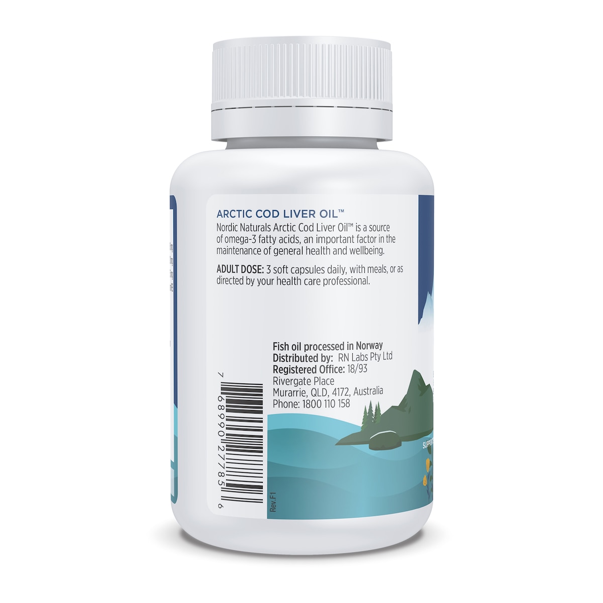 Nordic Naturals Arctic Cod Liver Oil Lemon 90 Soft Gels