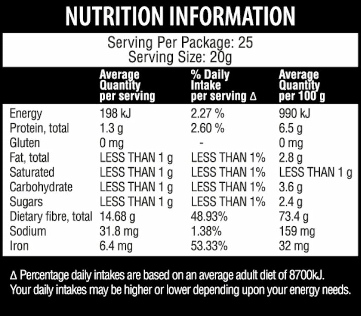 Qenda Ultimate Fibre Chocolate 500g