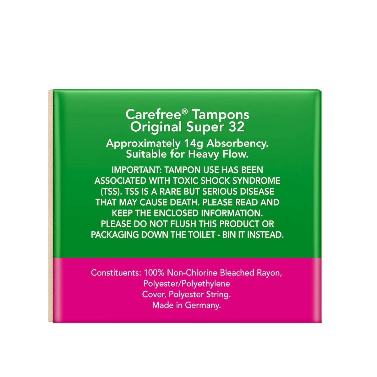 Carefree Original Tampons Super 32 Pack