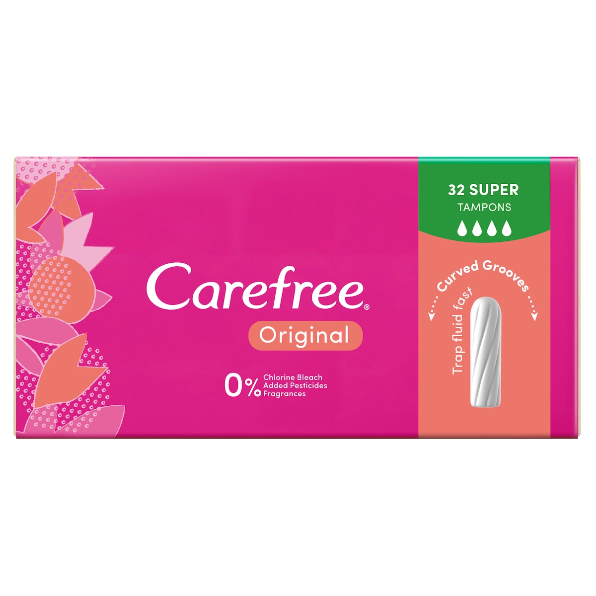 Carefree Original Tampons Super 32 Pack