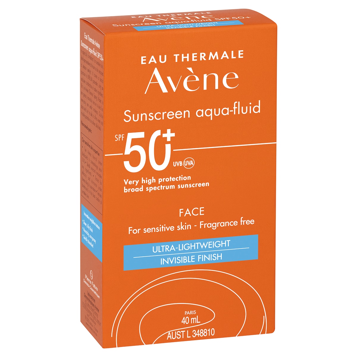 Avene Sunscreen Aqua Fluid SPF50 40ml