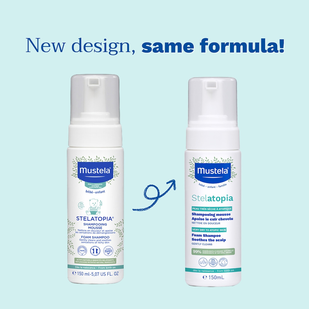 Mustela Stelatopia Foam Shampoo 150ml