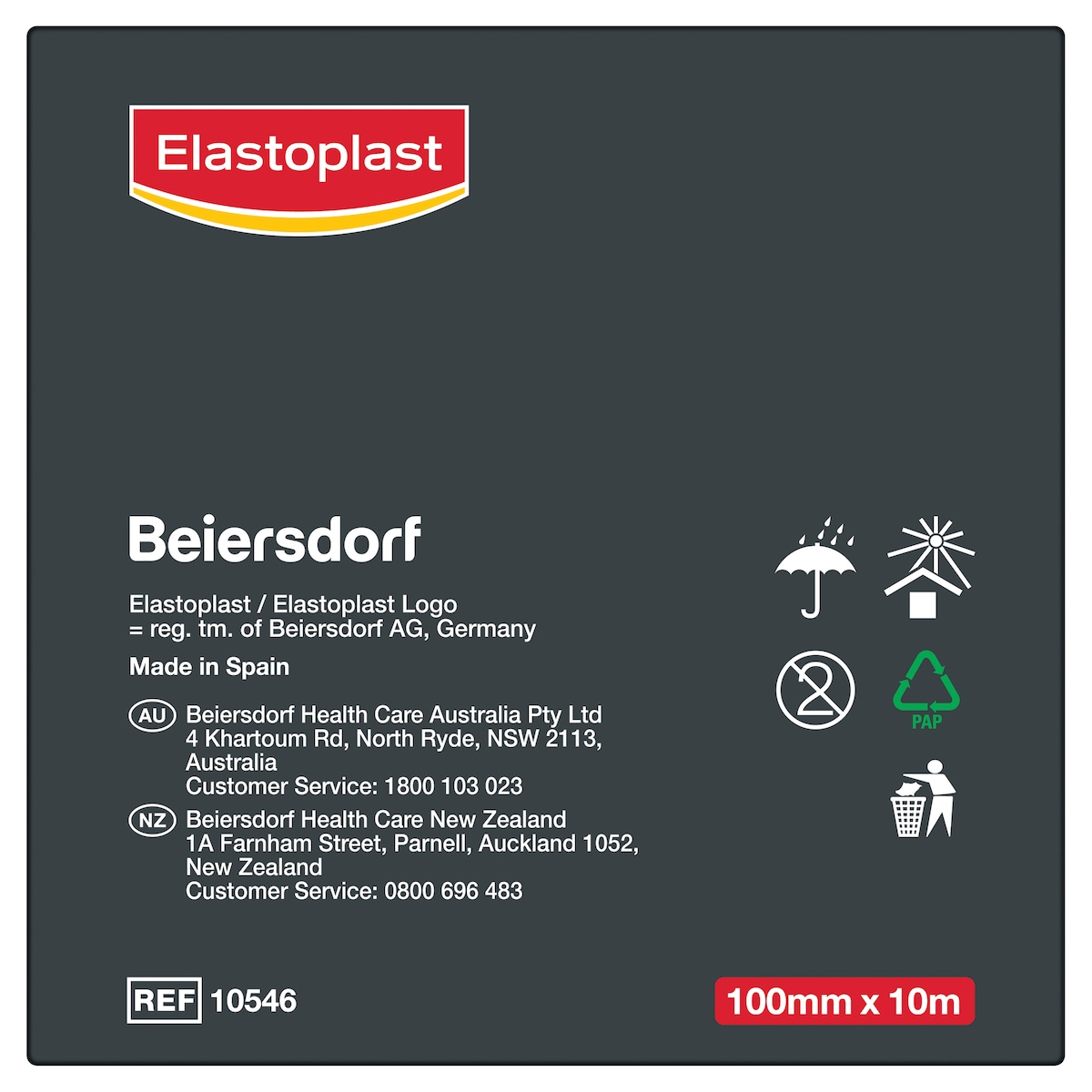 Elastoplast Pre-Taping Underwrap 100mm x 10m Roll