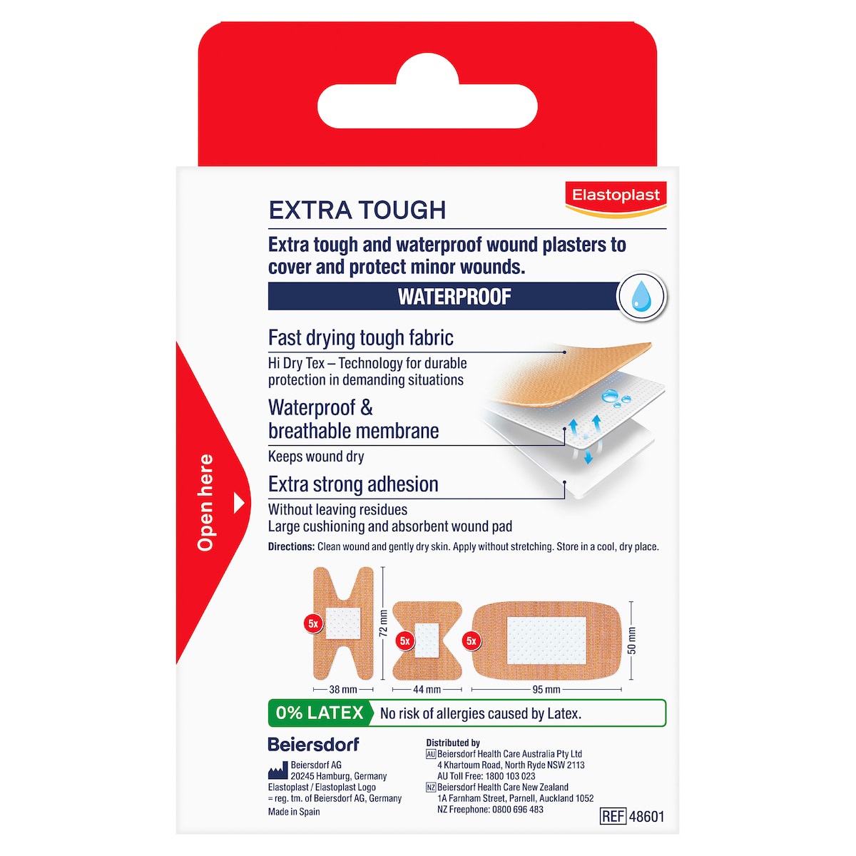 Elastoplast Extra Tough Waterproof Asssorted Shapes 15 Pack