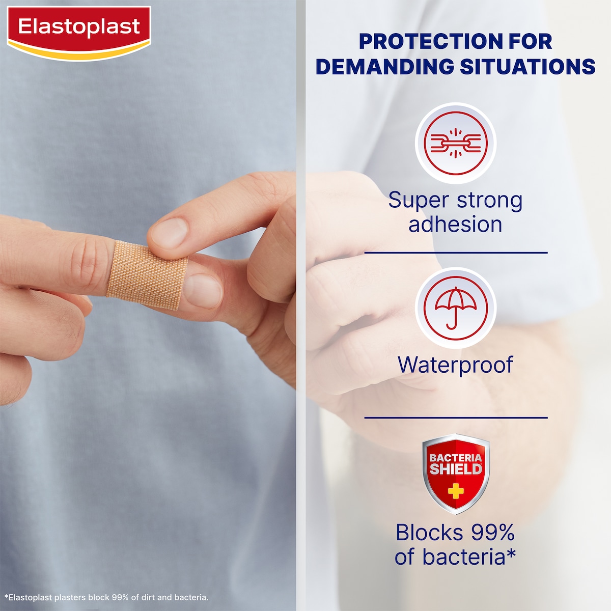 Elastoplast Extra Tough Waterproof Asssorted Shapes 15 Pack