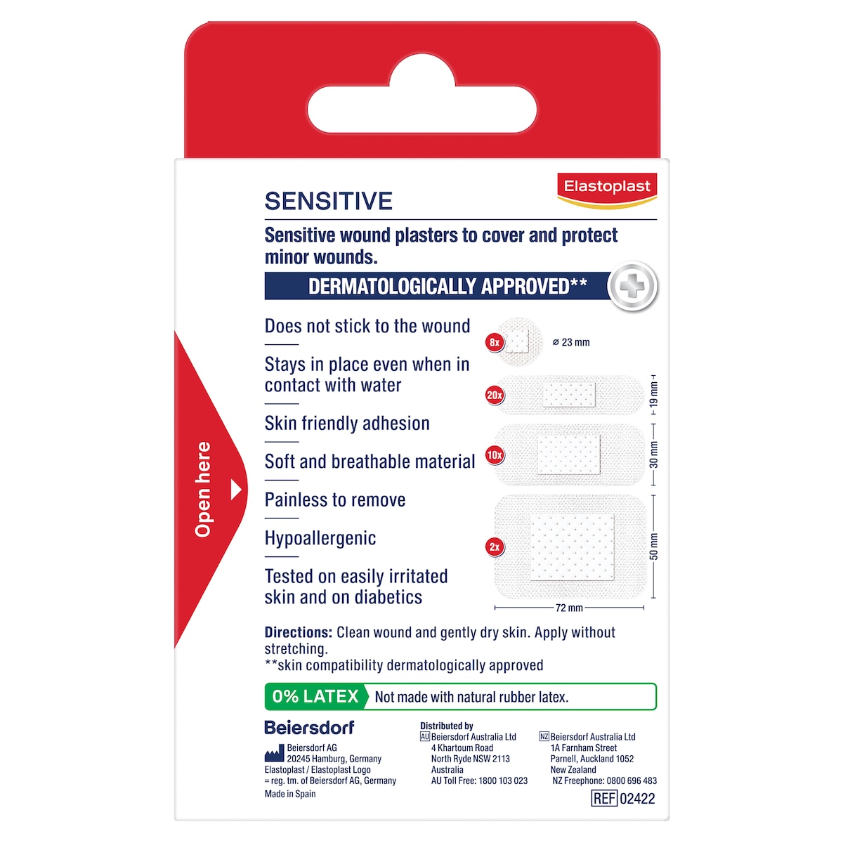 Elastoplast Sensitive Hypoallergenic Strips Assorted 40 Pack