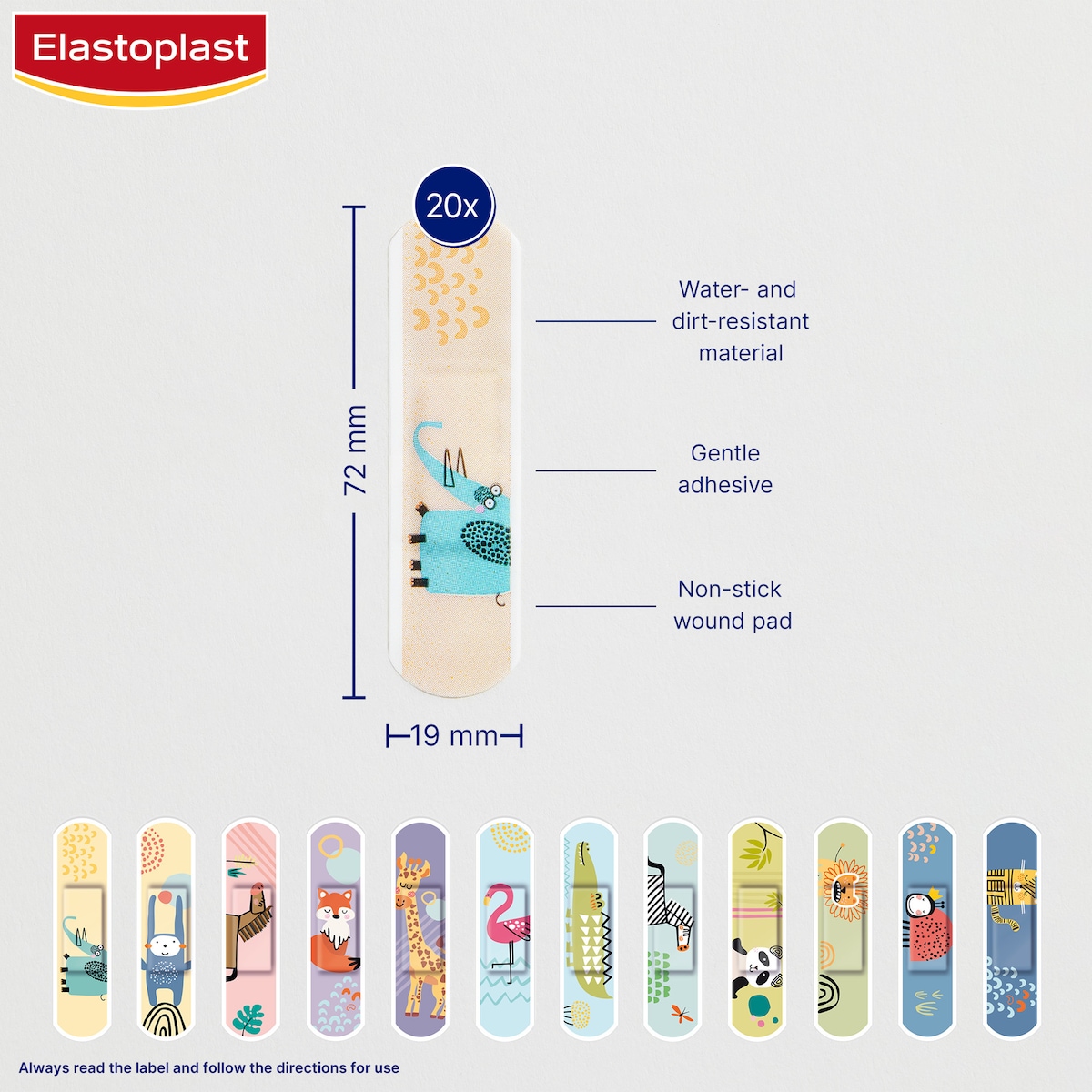 Elastoplast Kids Animals Plasters 20 Strips