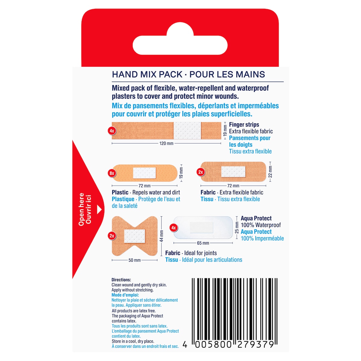 Elastoplast Hand Mix Multi-Purpose Pack 20 Strips