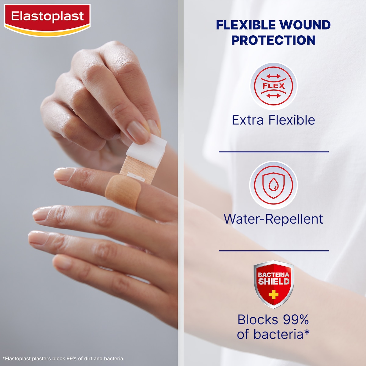 Elastoplast Flexible Fabric Breathable Strips 40 Pack