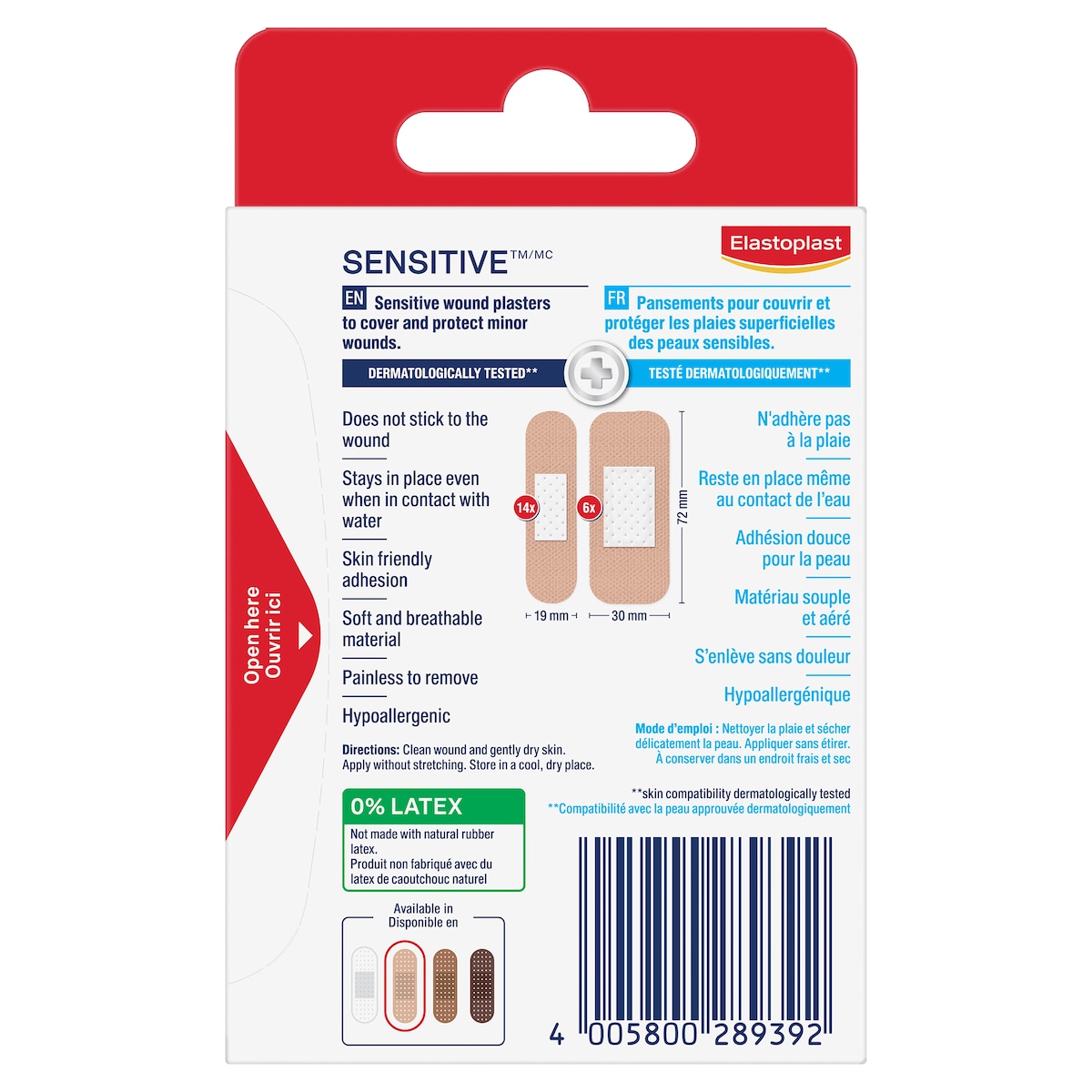 Elastoplast Sensitive Light Skin Tone Plasters 20 Pack