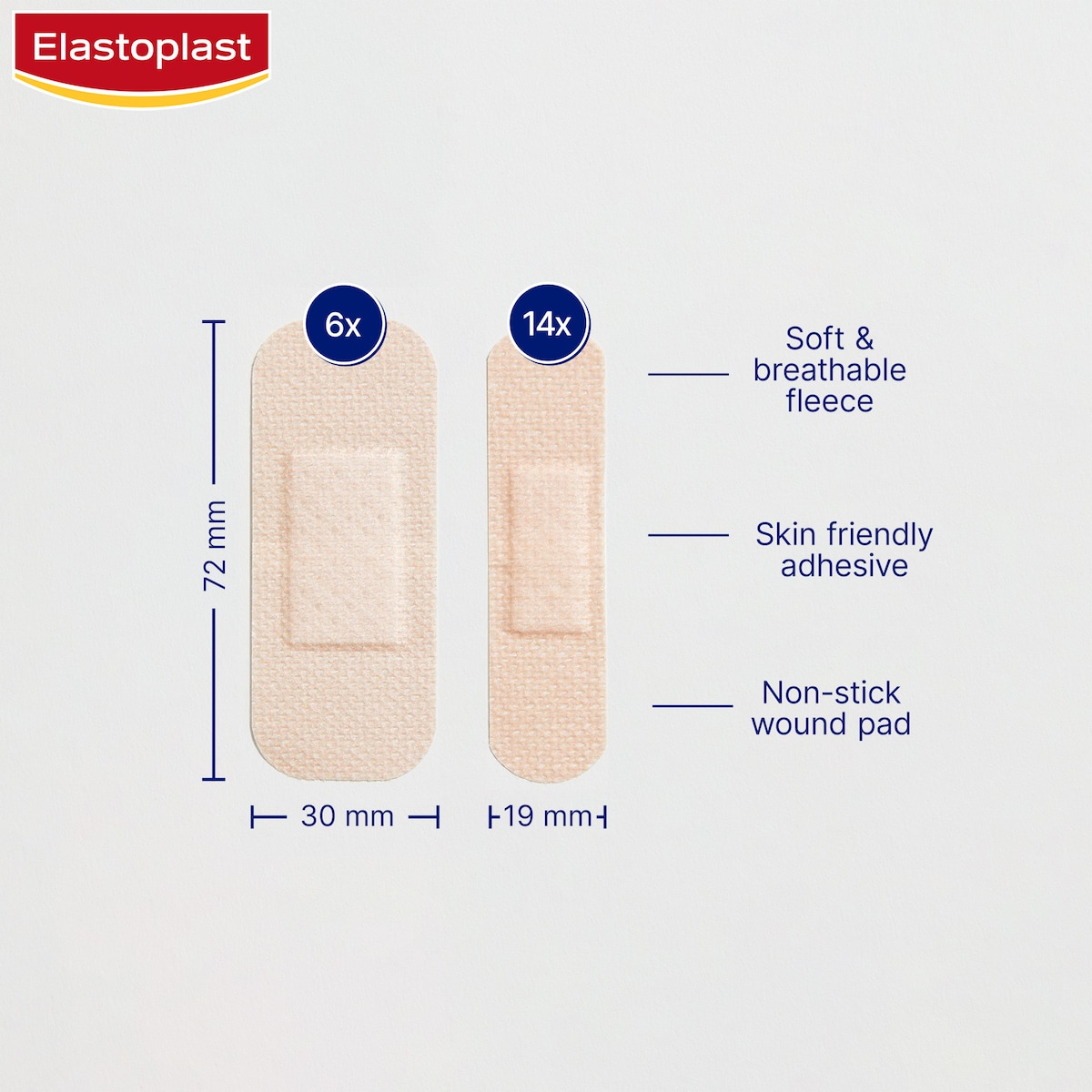 Elastoplast Sensitive Light Skin Tone Plasters 20 Pack