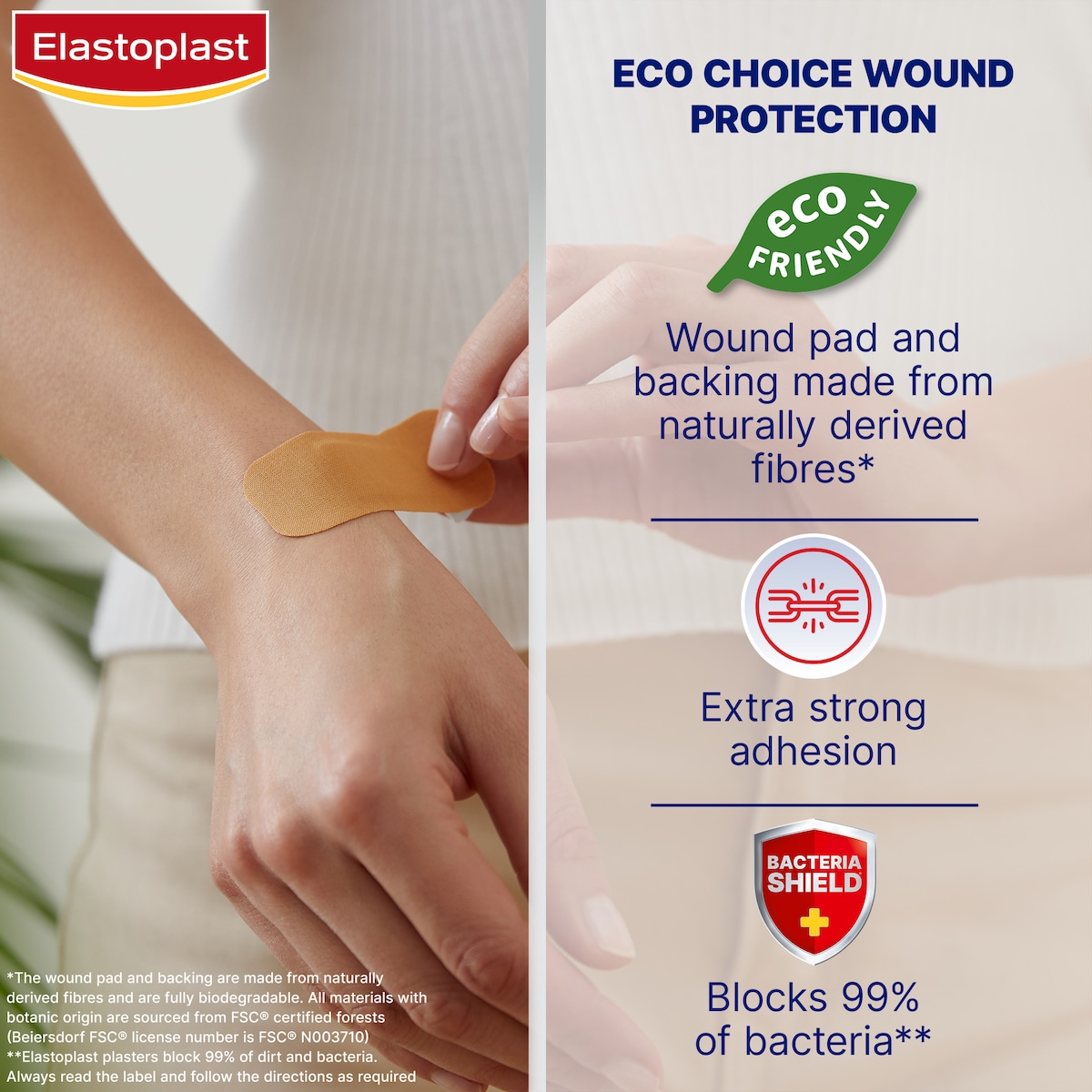 Elastoplast Green & Protect Wound Strips 20 Pack