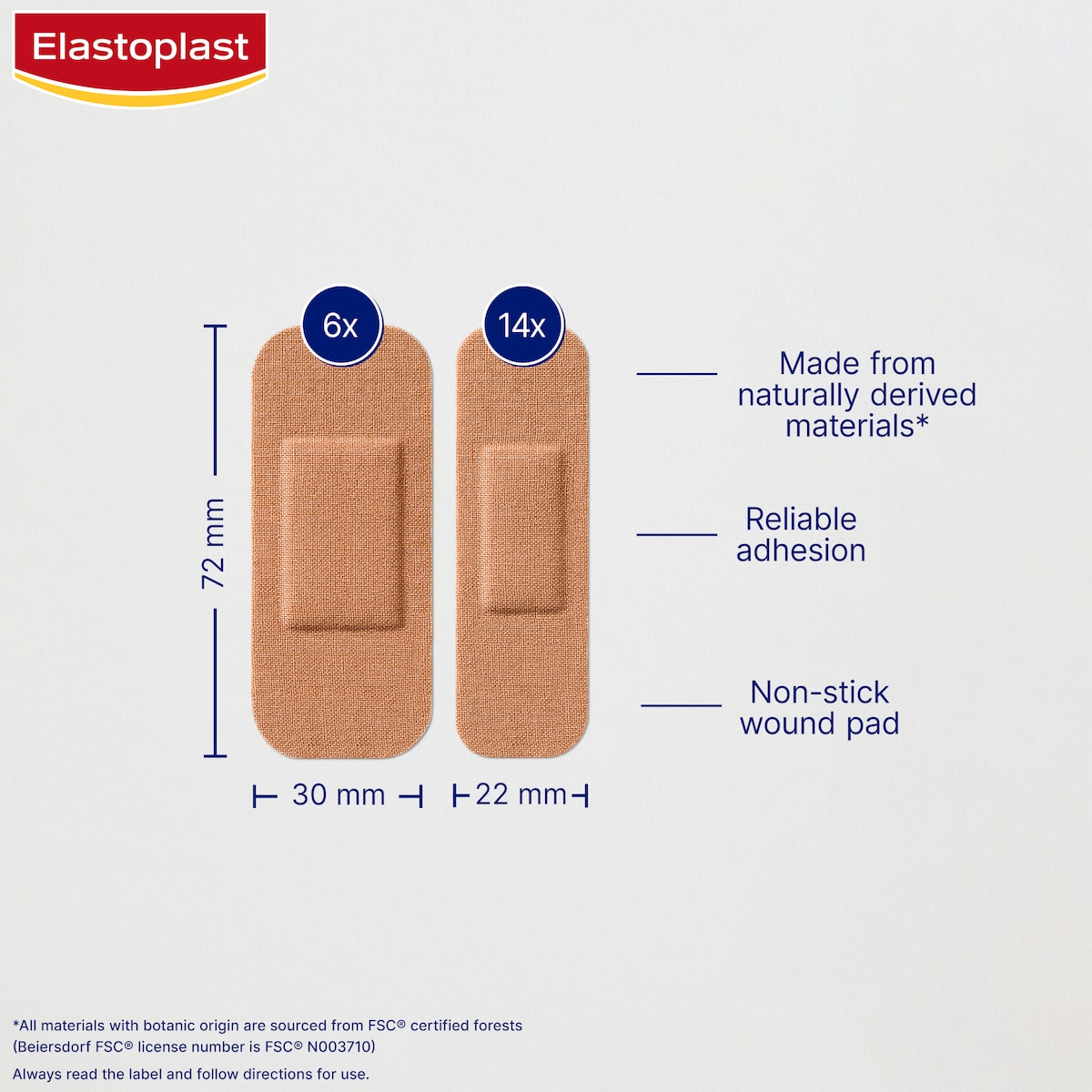 Elastoplast Green & Protect Wound Strips 20 Pack