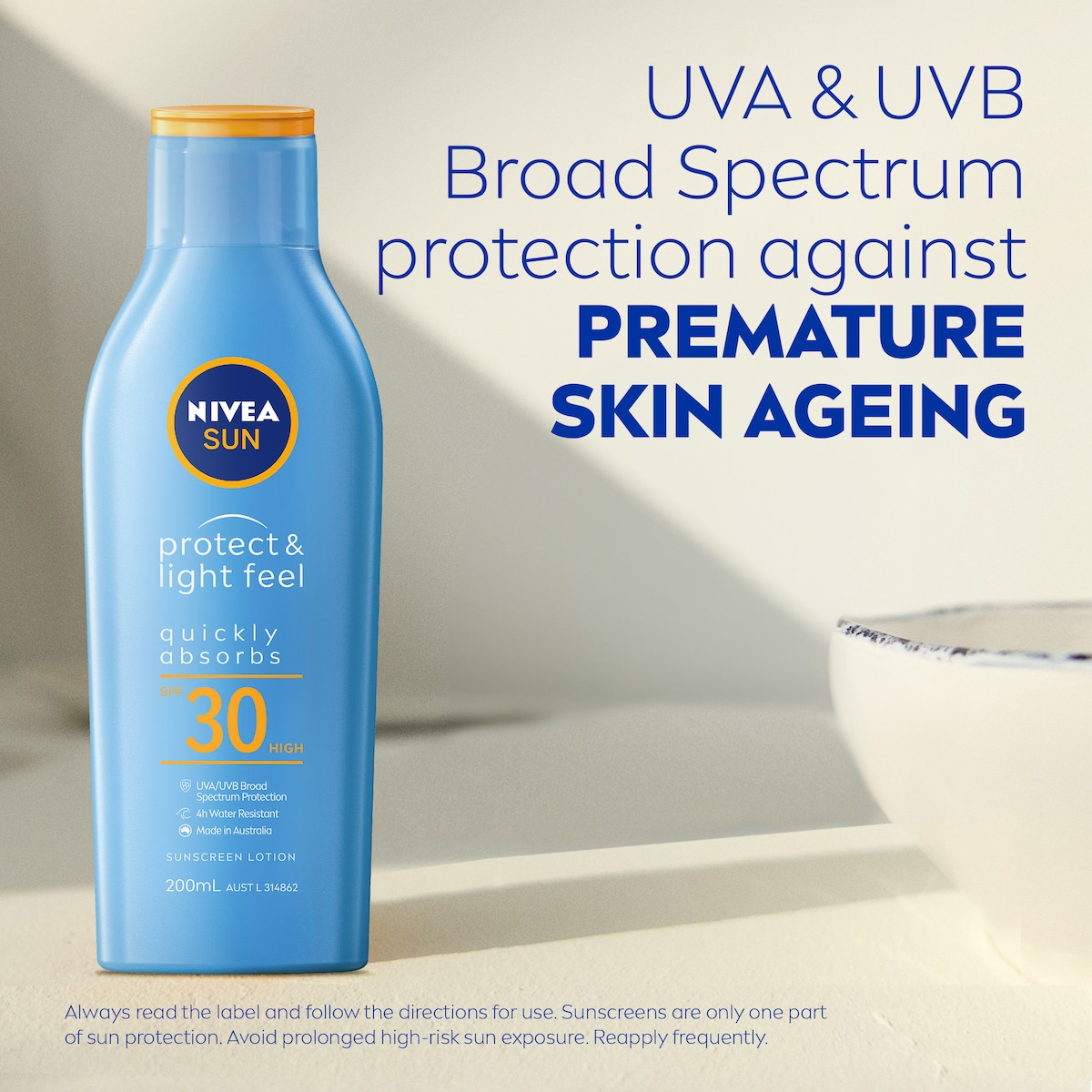 Nivea Sun Protect & Light Feel Sunscreen Lotion SPF30 200ml