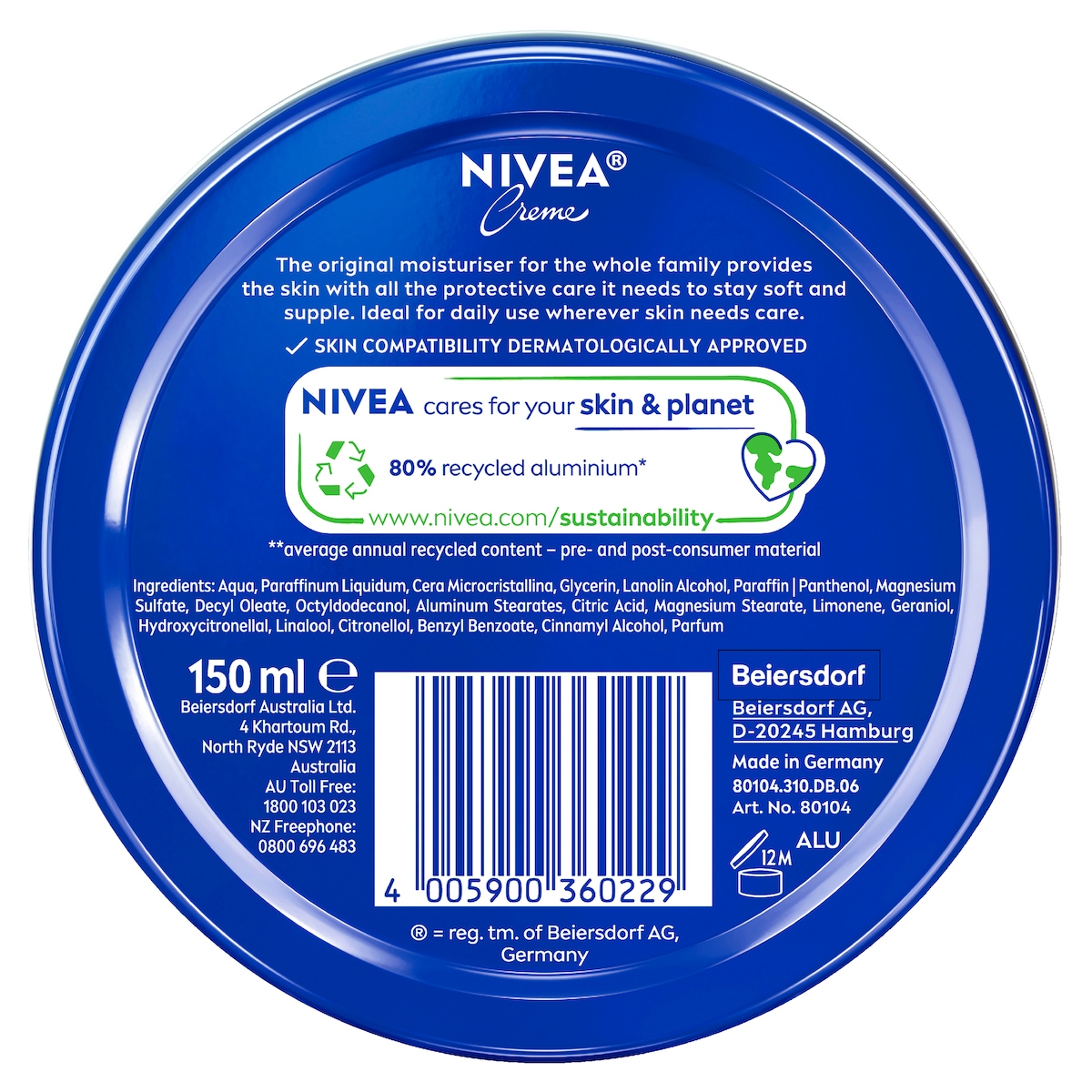 Nivea Creme Tin 150ml