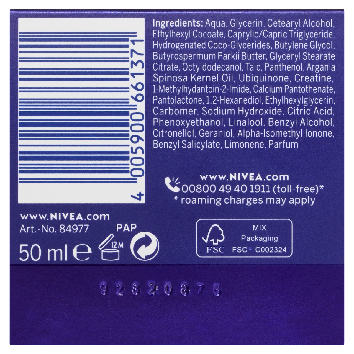 Nivea Q10 Anti-Wrinkle + Replenishing Mature Night Cream 50ml