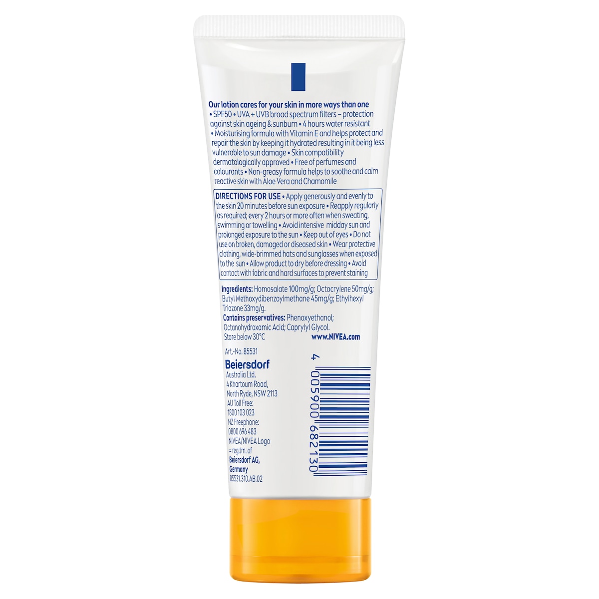 Nivea Sun Sensitive Protect Sunscreen Lotion SPF50 100ml