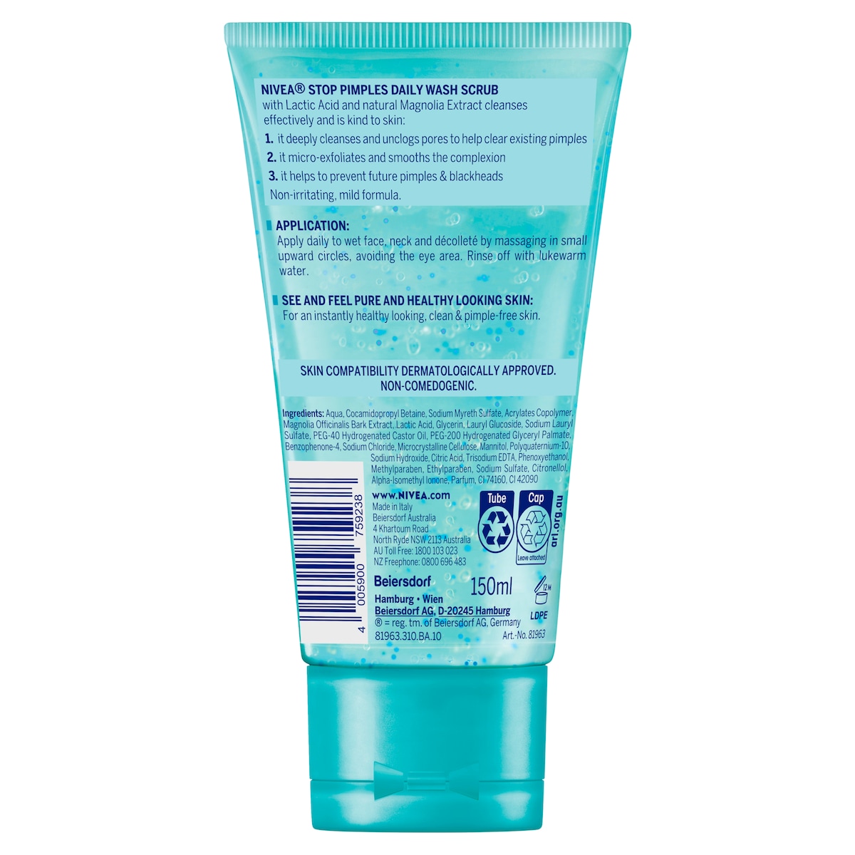 Nivea Stop Pimples Daily Wash Scrub 150ml