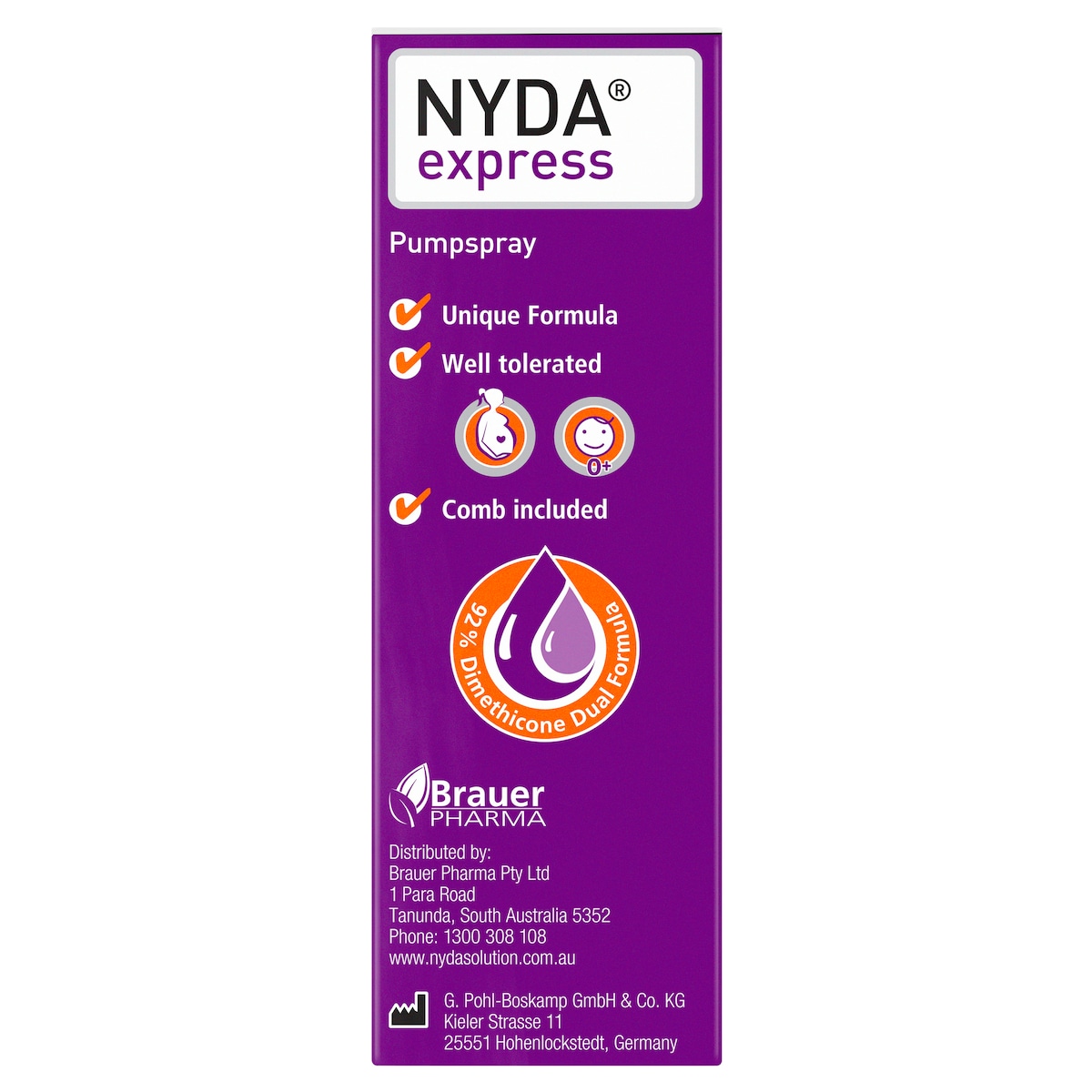 Brauer NYDA Express Head Lice Treatment 2 x 50ml