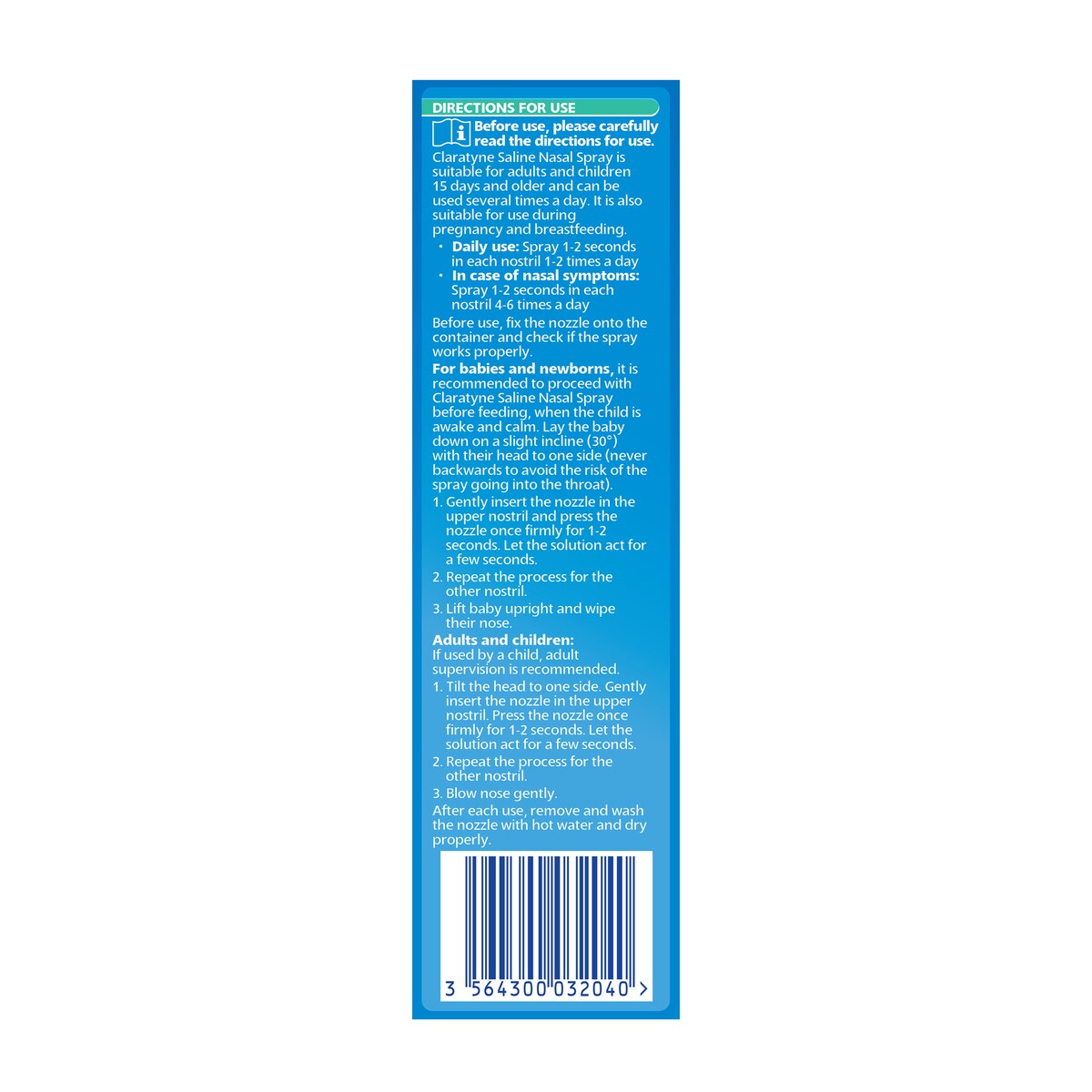 Claratyne Saline Nasal Spray 100ml