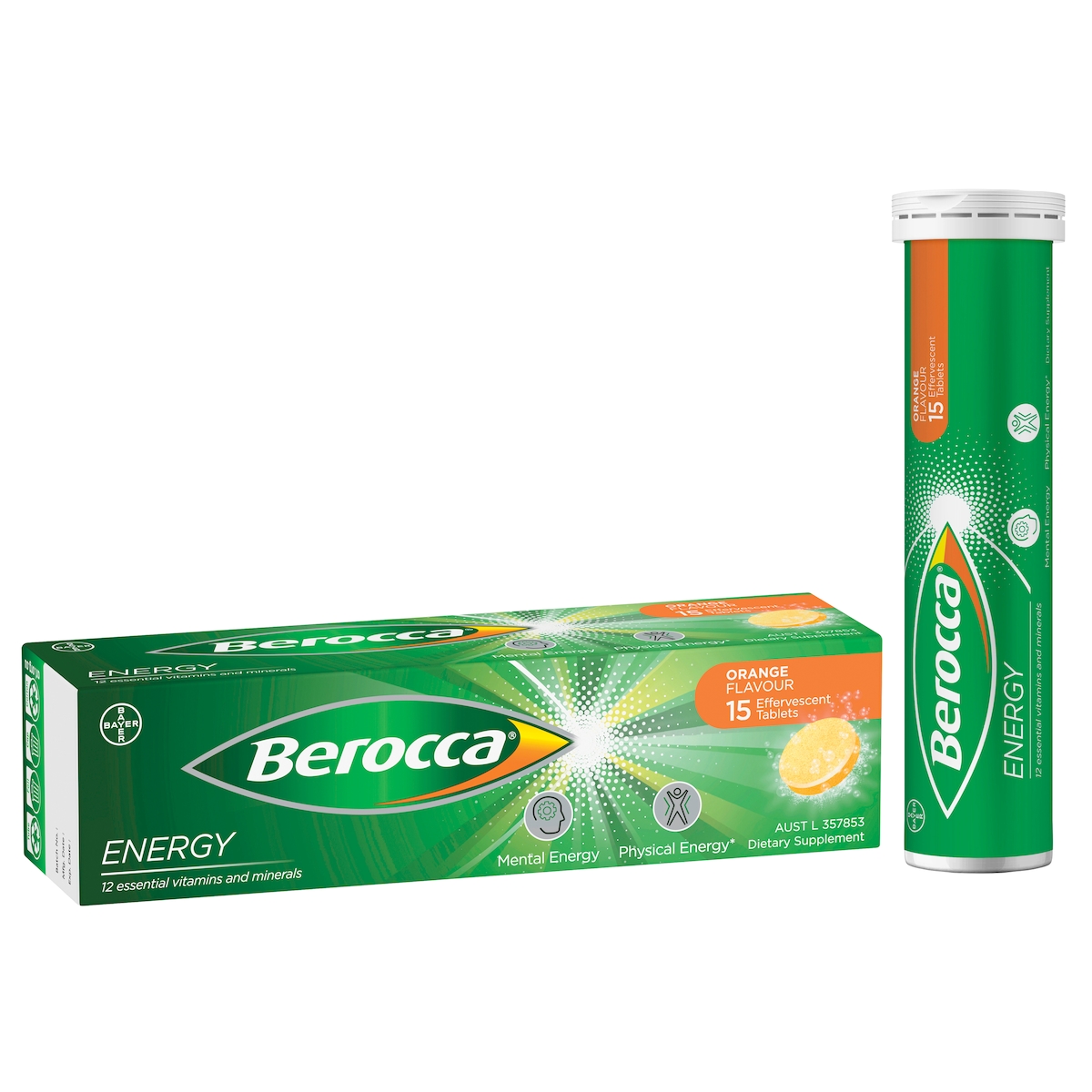 Berocca Energy Orange 15 Effervescent Tablets