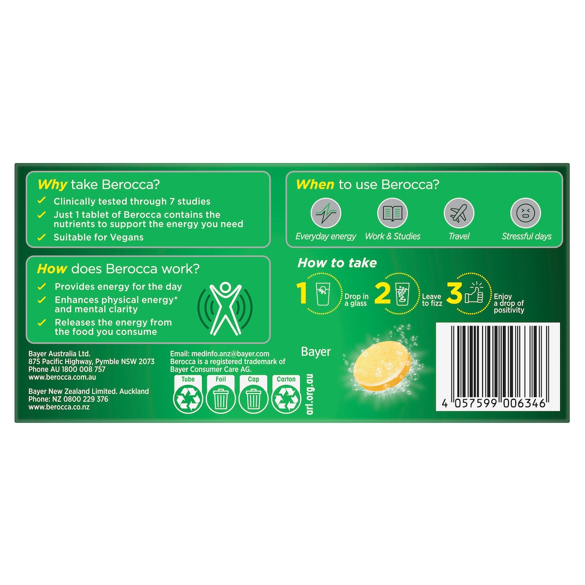 Berocca Energy Orange Effervescent Tablets 30 Pack