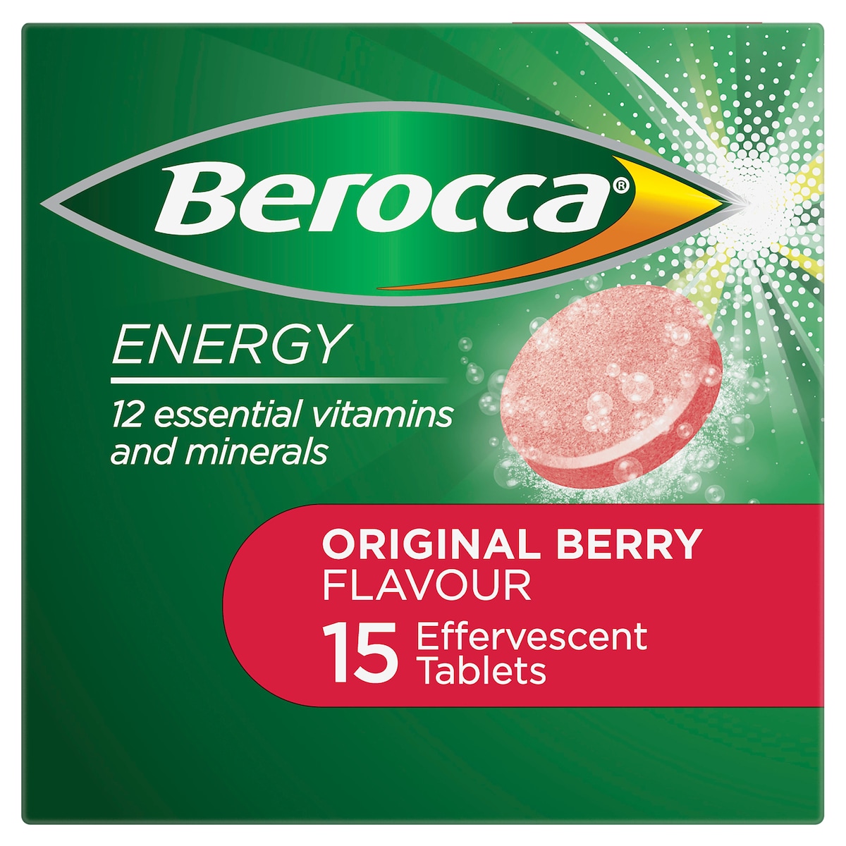 Berocca Energy Original Berry 15 Effervescent Tablets