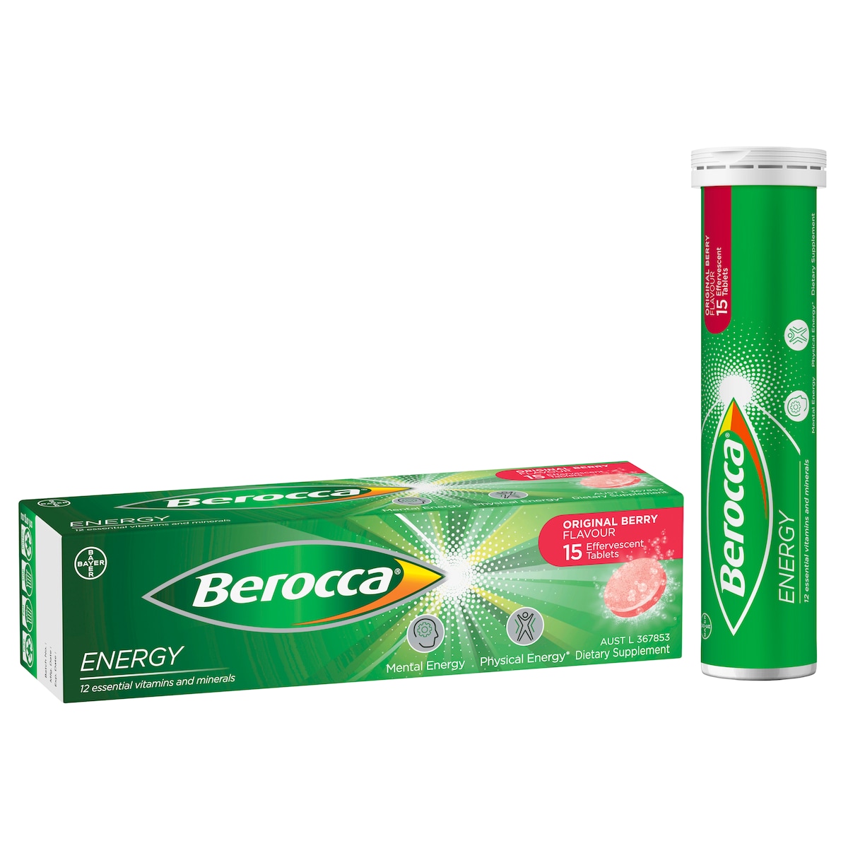 Berocca Energy Original Berry 15 Effervescent Tablets