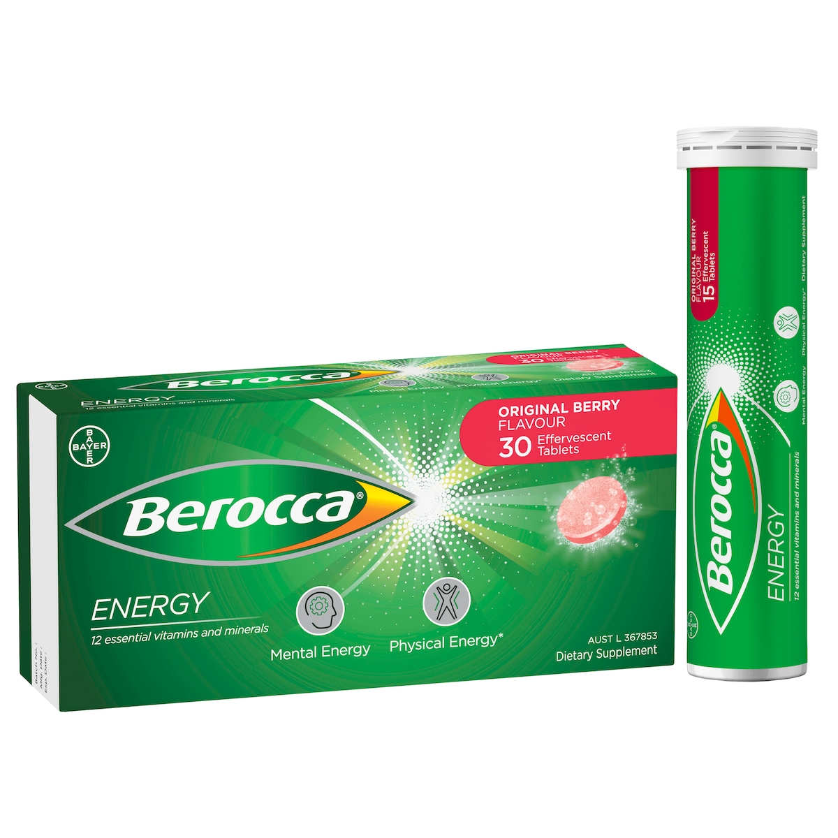 Berocca Energy Original Berry 30 Effervescent Tablets