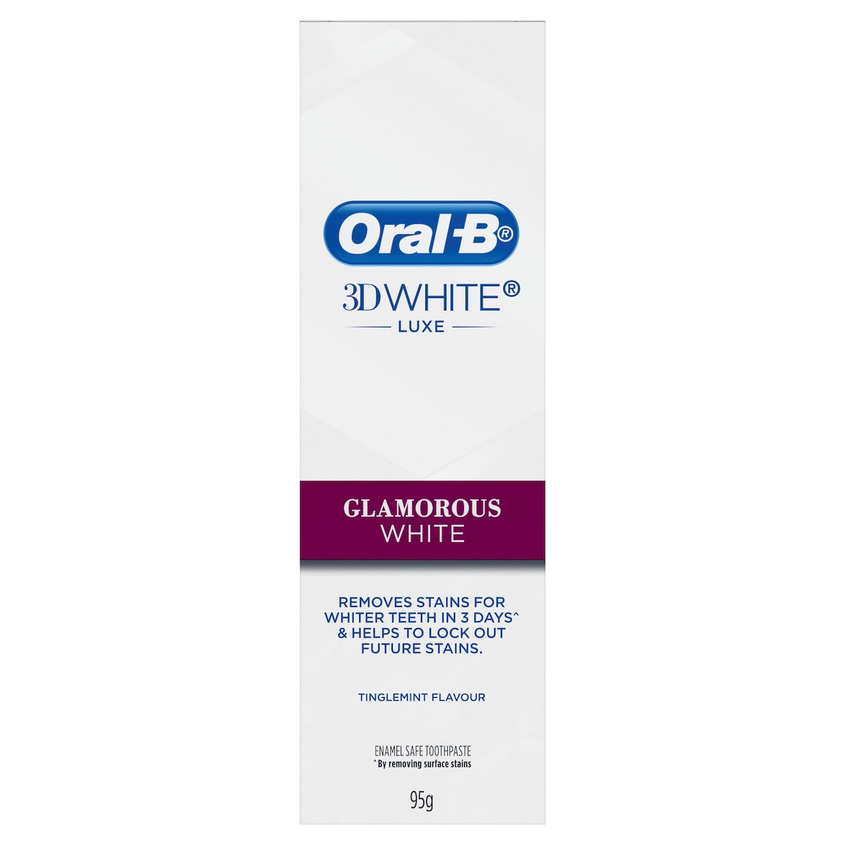 Oral B Toothpaste 3D White Luxe Glamorous White Paste 95g