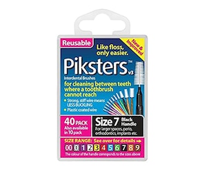 Piksters Interdental Brushes Size 7 Black 40 Pack