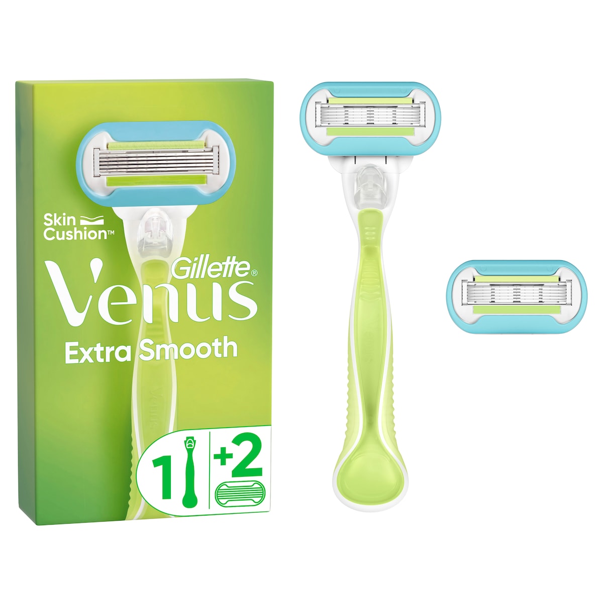 Gillette Venus Extra Smooth Razor + 2 Replacement Cartridges