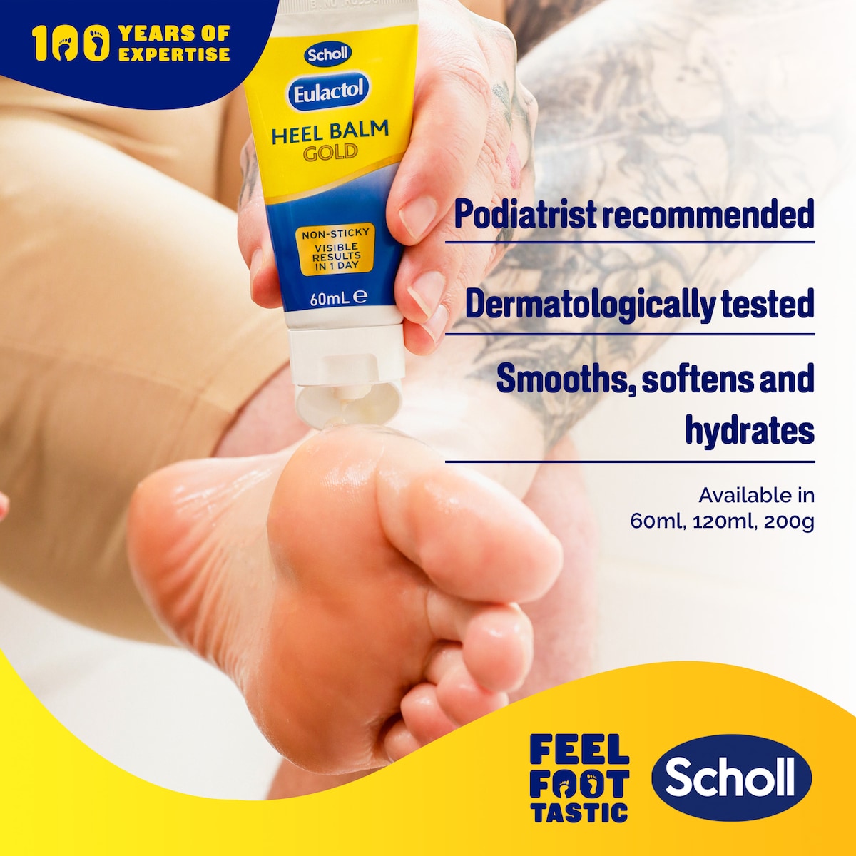 Scholl Eulactol Heel Balm Gold 60ml