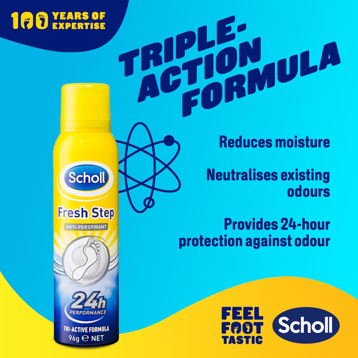 Scholl Fresh Step Anti-Perspirant Foot Spray 96g