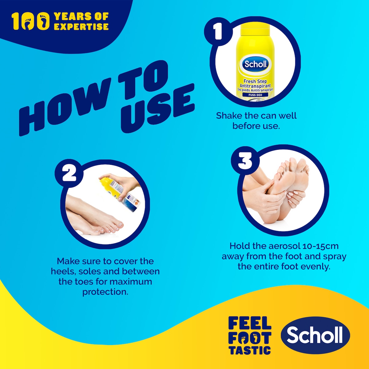 Scholl Fresh Step Anti-Perspirant Foot Spray 96g