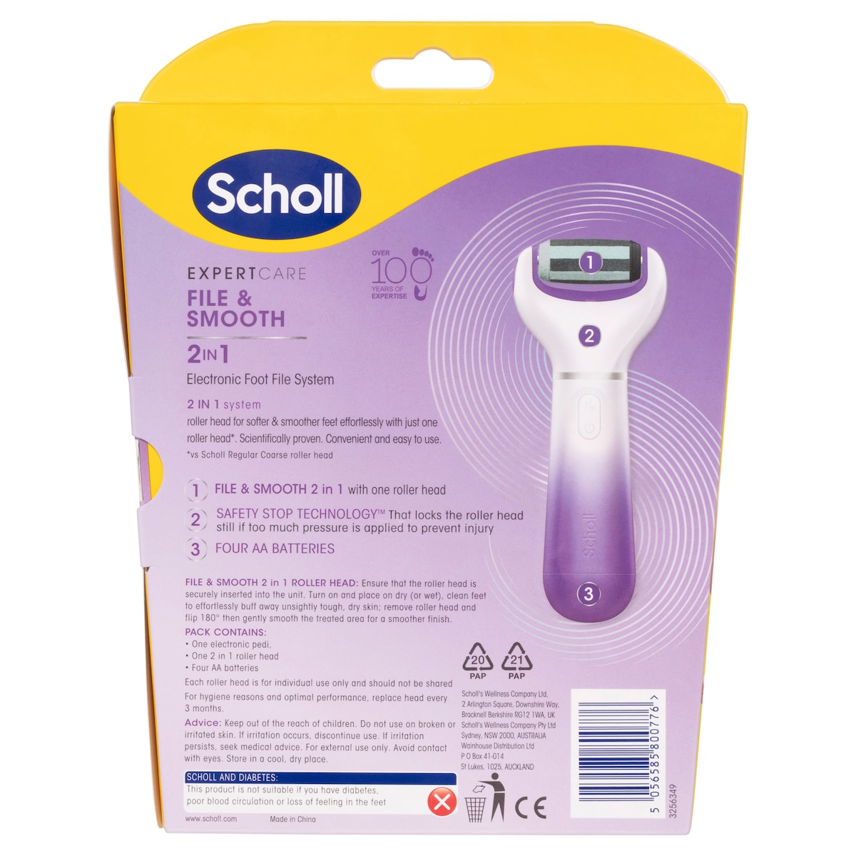 Scholl Expert Care 2 in 1 Electronic Foot File System