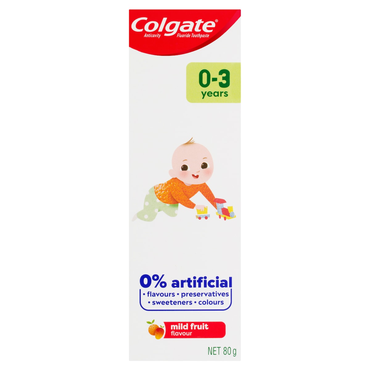 Colgate Kids 0 - 3 Years Fluoride Toothpaste Mild Fruit 80g