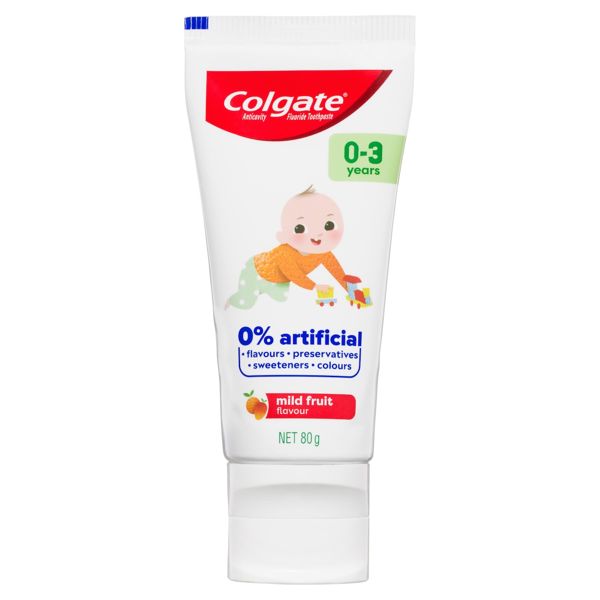 Colgate Kids 0 - 3 Years Fluoride Toothpaste Mild Fruit 80g