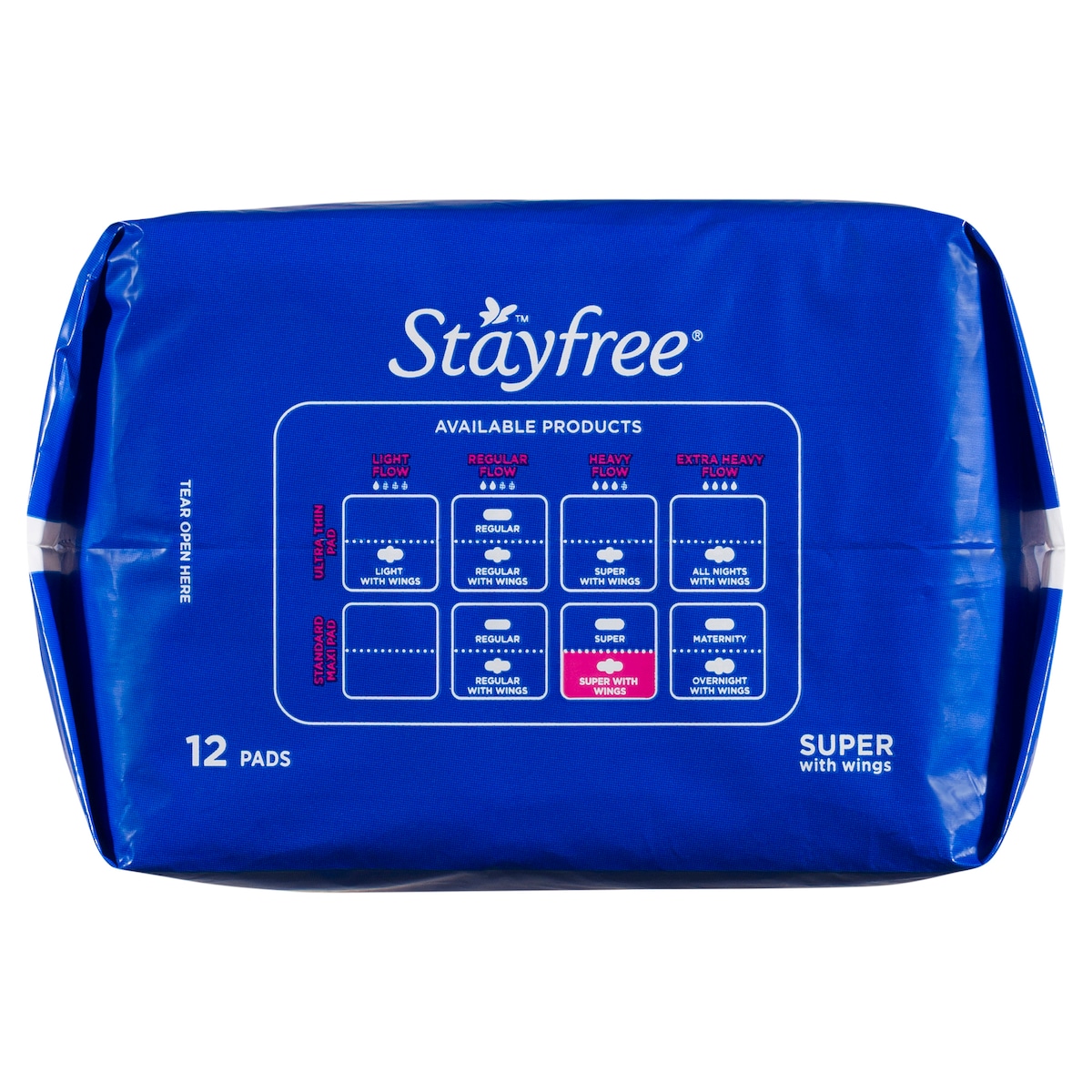 Stayfree Super Pads with Wings 12 Pack