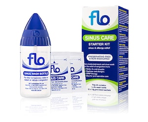 Flo Sinus Care Starter Kit with 12 Sachets & 1 Wash Bottle