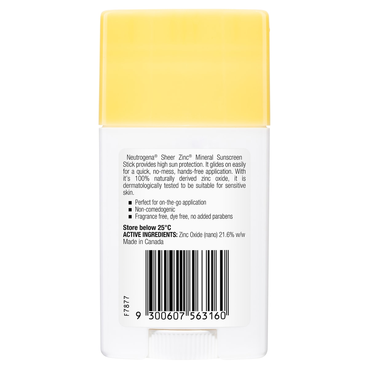 Neutrogena Sheer Zinc Mineral Sunscreen Stick SPF50 42g