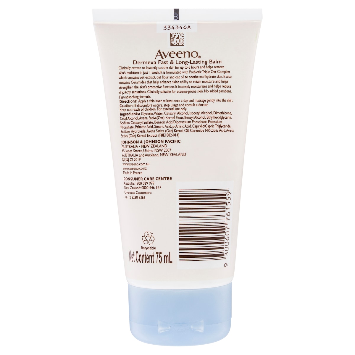 Aveeno Dermexa Fast & Long-Lasting Balm 75ml