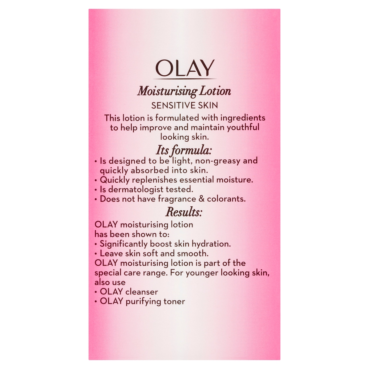 Olay Moisturising Lotion Sensitive 150ml