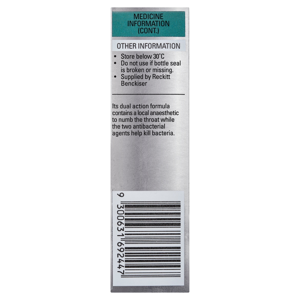 Strepsils Plus Anaesthetic Throat Spray Menthol Flavour 20ml