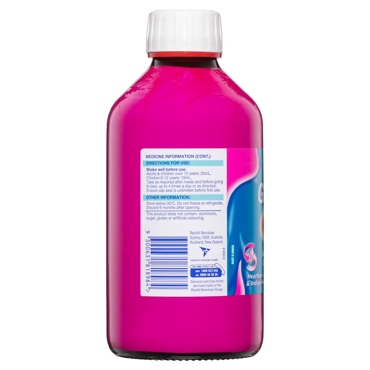 Gaviscon Dual Action Heartburn & Indigestion Mixed Berry 600ml