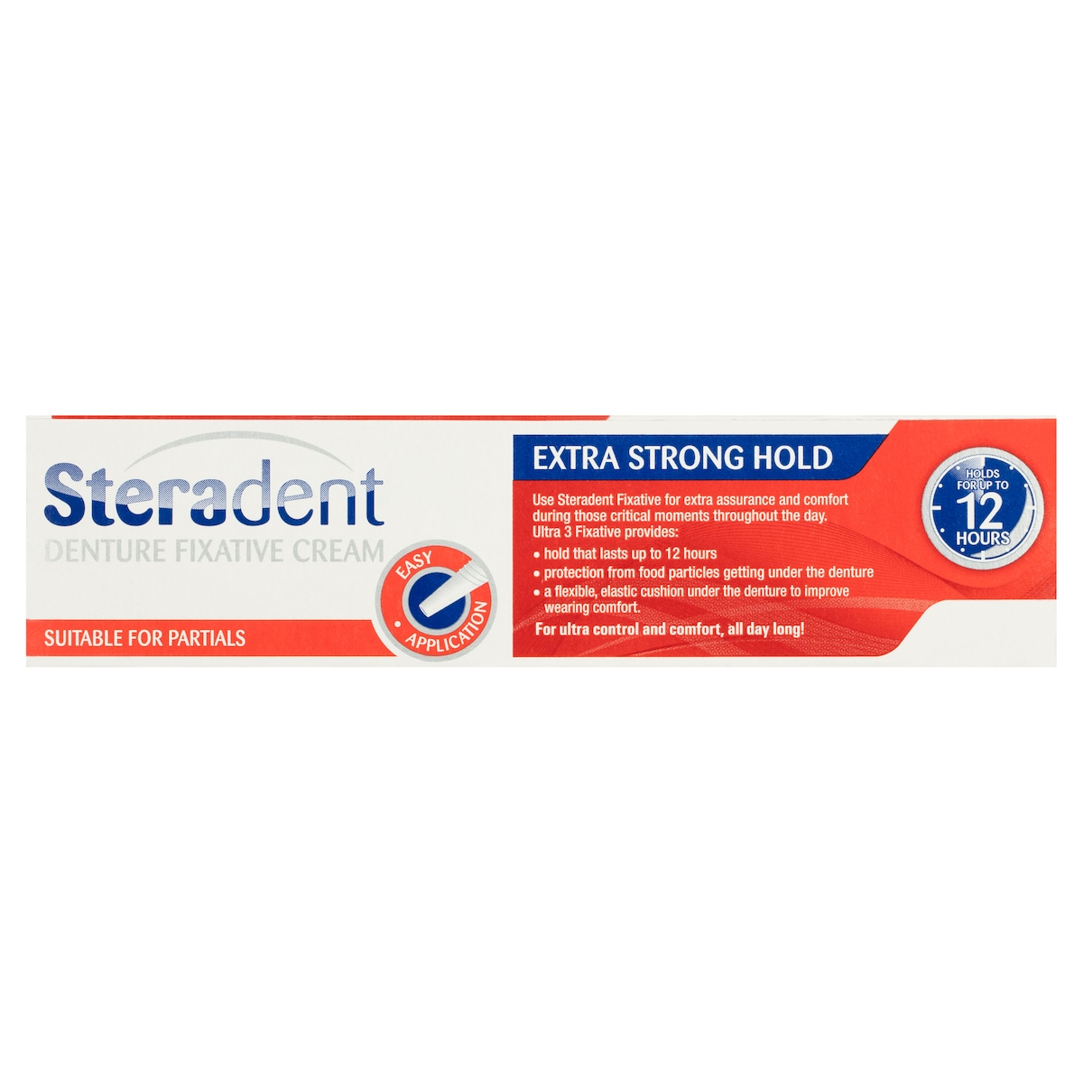 Steradent Ultra 3 Denture Fixative Cream Extra Strong Hold 40g