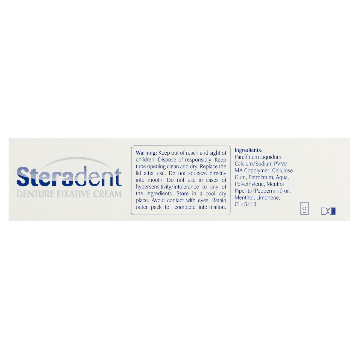 Steradent Ultra 3 Denture Fixative Cream Extra Strong Hold 40g