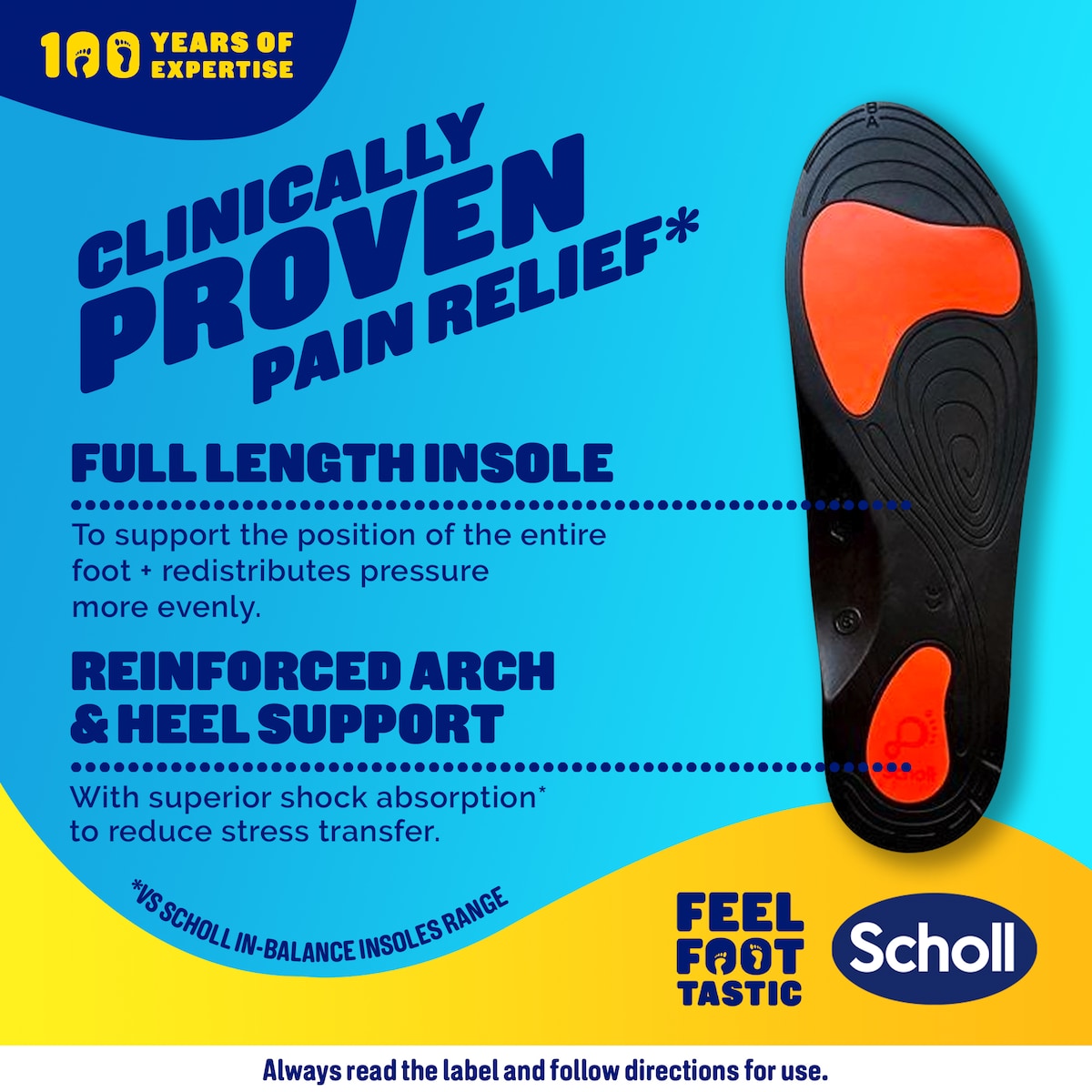 Scholl In-balance Lower Back Orthotic Insole Large