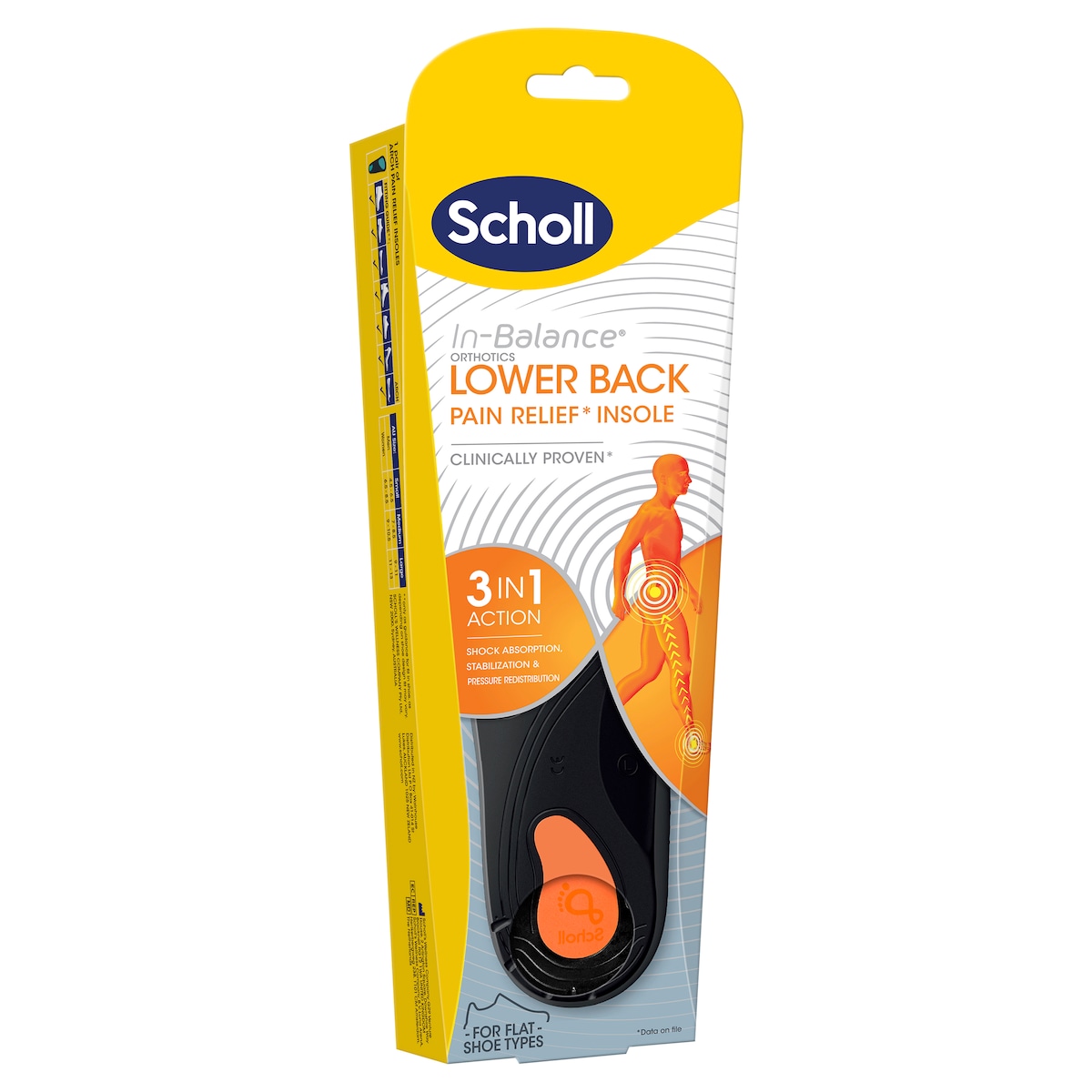 Scholl In-balance Lower Back Orthotic Insole Large